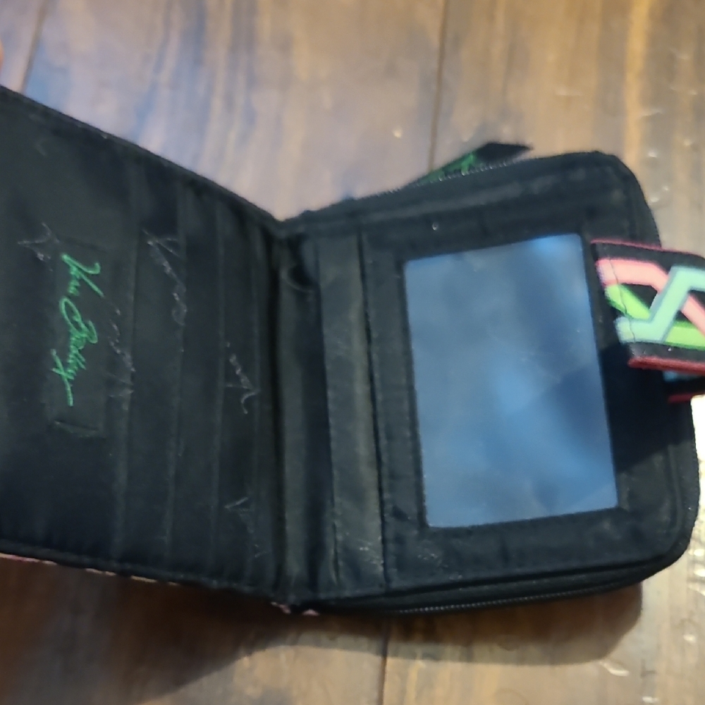 Vera Bradley Black Floral Wallet - Picture 7 of 8